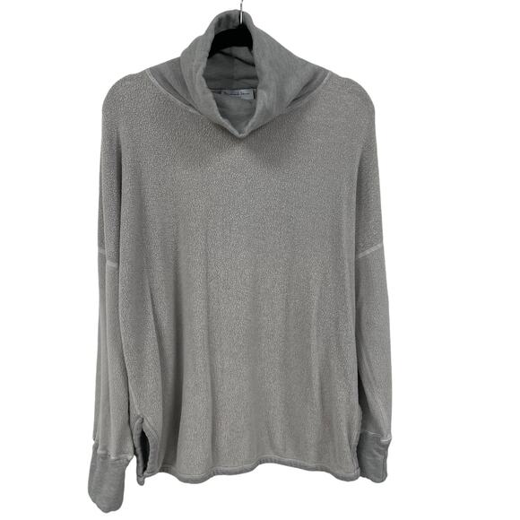 Michael Stars Funnel Neck Knit Pullover Sweatshirt Light Gray Womens XS - Picture 1 of 6